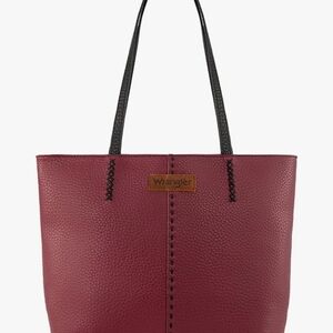 Wrangler Burgundy Tote with Black Straps